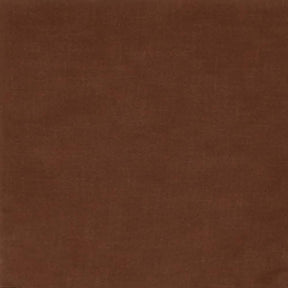 Close-up swatch of coffee brown signature linen fabric showing natural woven texture