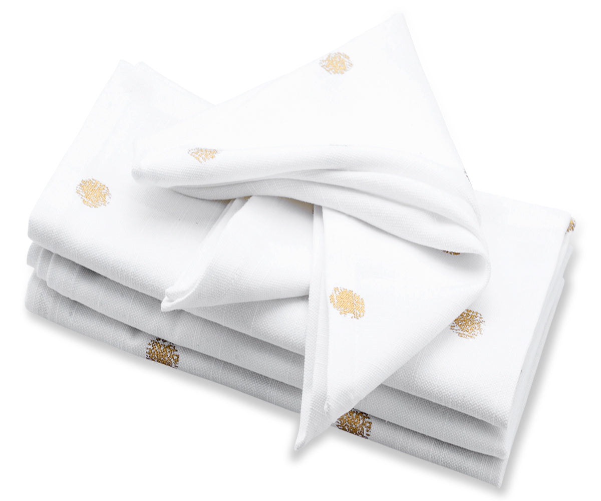 printed napkins, printed wedding napkins, gold napkin rings