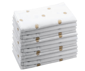 cloth napkins bulk their aesthetic appeal, dinner napkins serve a practical purpose by keeping diners' hand.   