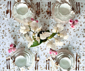 Discover the charm of a gold rectangle tablecloth, perfect for spring. Buy in bulk for all your seasonal table needs.