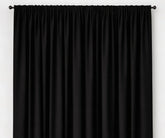 Black cotton curtain fabric texture