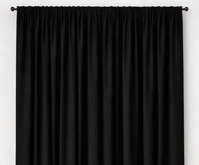 Black cotton curtain fabric texture