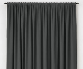 gray  solid cotton curtains, modern window drapes