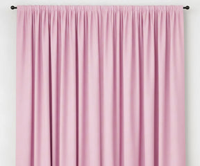 Soft pink solid cotton curtains, pastel window drapes
