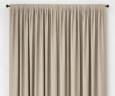 Natural solid cotton curtains, neutral floor-length window drapes