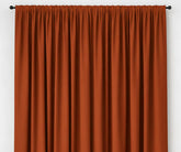 Burnt orange solid cotton curtains, warm tone window panels