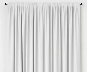 White solid cotton curtains, elegant window panels