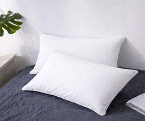 White cotton linen pillowcase set with breathable stonewashed finish