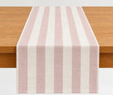 Cabana stripe cotton table runner made from 100% cotton for everyday dining and relaxed table settings