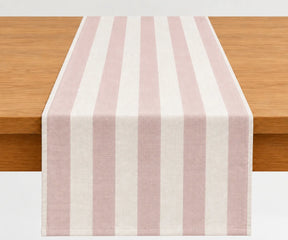 Cabana stripe cotton table runner made from 100% cotton for everyday dining and relaxed table settings