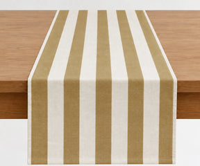 Cabana style table runner crafted from durable cotton with a relaxed pattern for everyday dining and special occasions