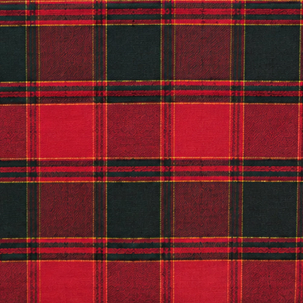 Round cotton tablecloth in classic plaid, tartan, buffalo check, and windowpane designs, ideal for everyday dining, Christmas table settings, and rustic décor.