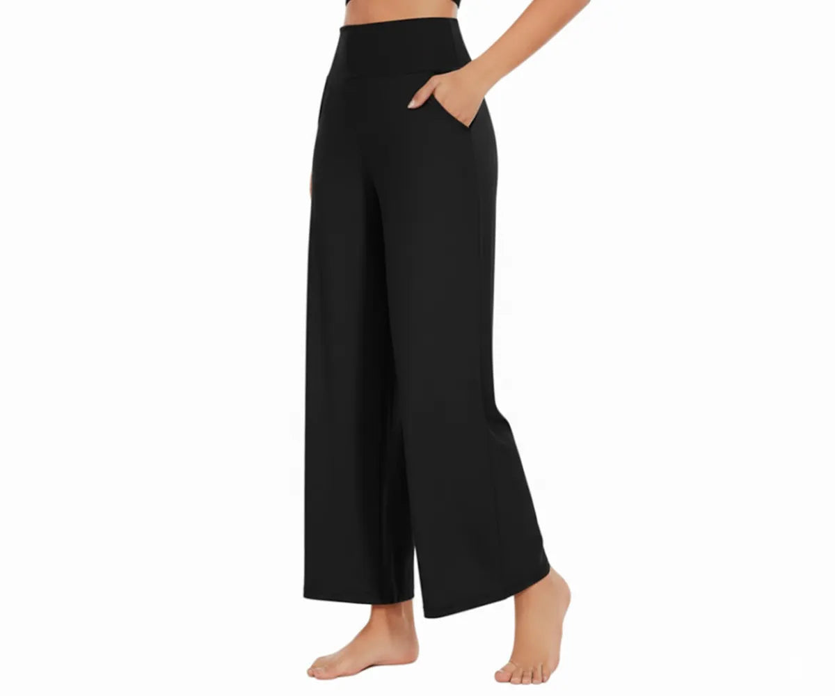 Black cotton lounge pants for women – soft breathable casual wear with relaxed fit for everyday comfort.