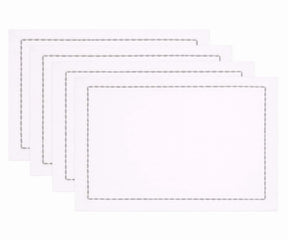 Luxury white cotton napkins with colorful embroidered trim for weddings and events