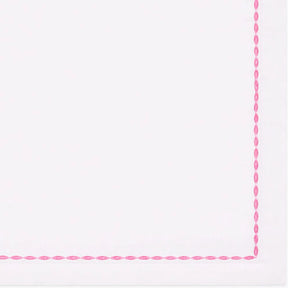 Elegant white cotton napkins with fine embroidery for events