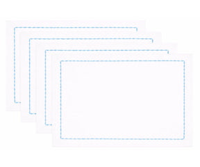 High-quality white cotton napkins with detailed embroidered borders for upscale table presentation