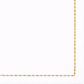 Elegant white cotton cloth napkins featuring decorative embroidery for weddings and formal entertaining