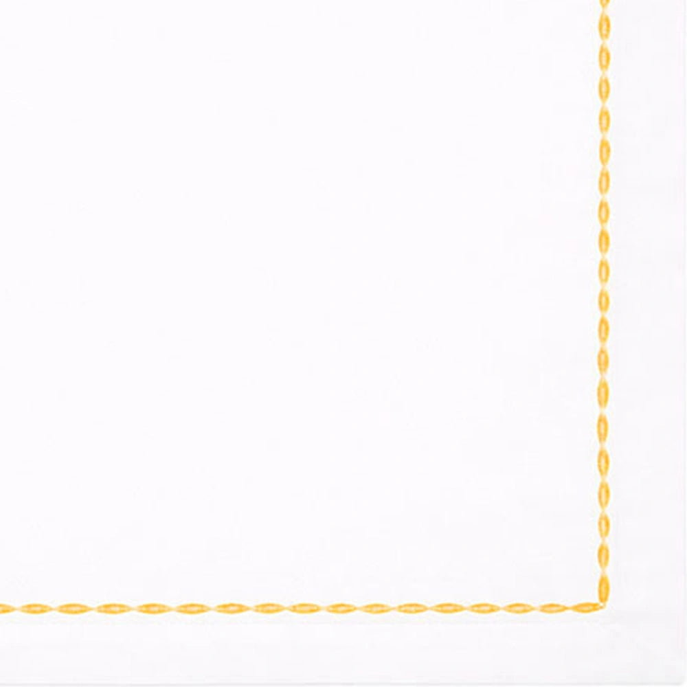 Assorted white embroidered cotton napkins showcasing fine stitching for classic and modern table décor