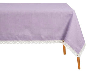 lavender cotton lace tablecloth pastel dining table cover