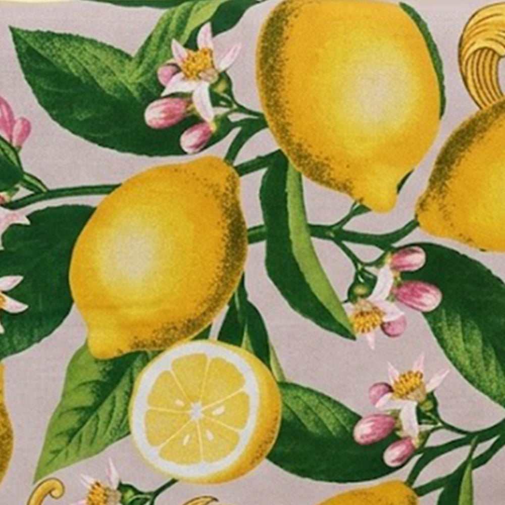Yellow lemon patterned cloth napkins for spring and summer table setting