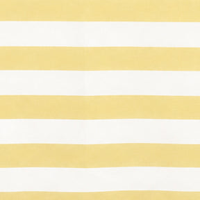 Rectangle cotton and linen blend striped tablecloth in butter yellow, perfect for spring dining, brunch, and everyday table décor.