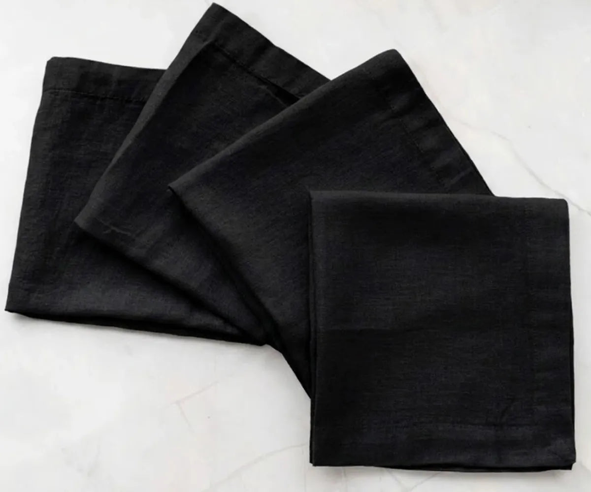 Luxury cloth napkins made from cotton linen blend for restaurants, catering, and special occasions