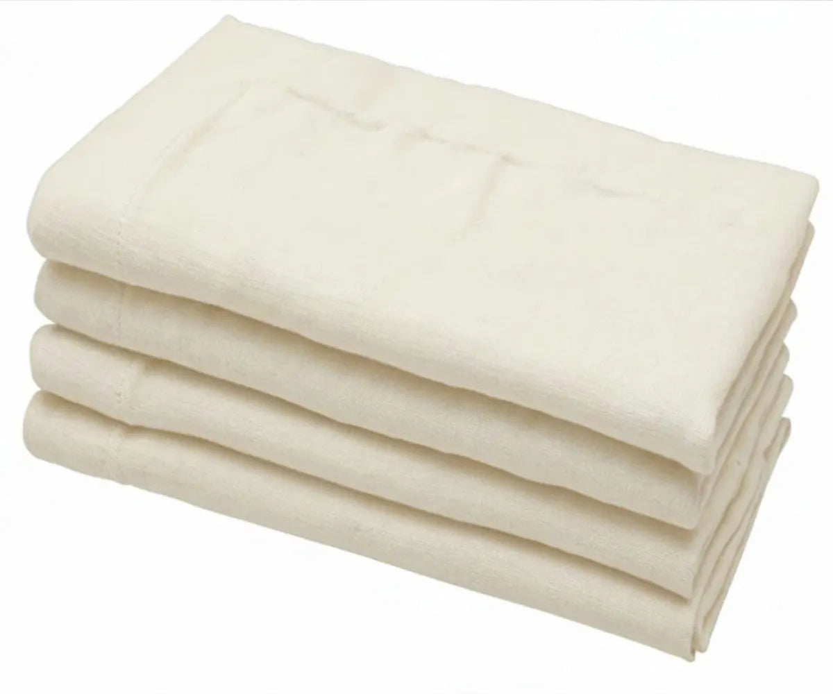 Wedding table napkins made from breathable cotton linen blend in classic and seasonal colors