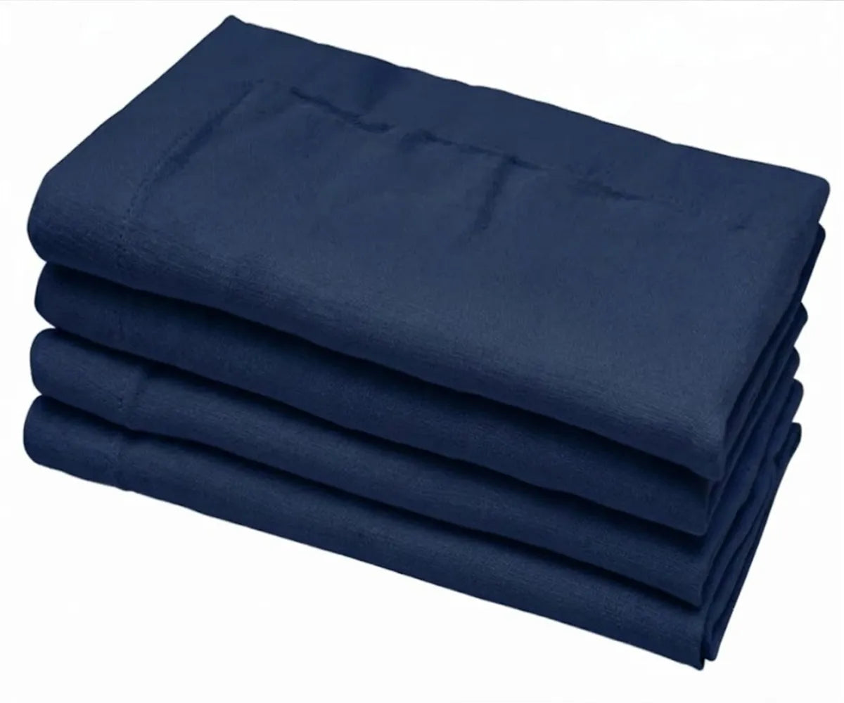 Rectangular place setting featuring cotton linen blend napkins for an elevated dining experience