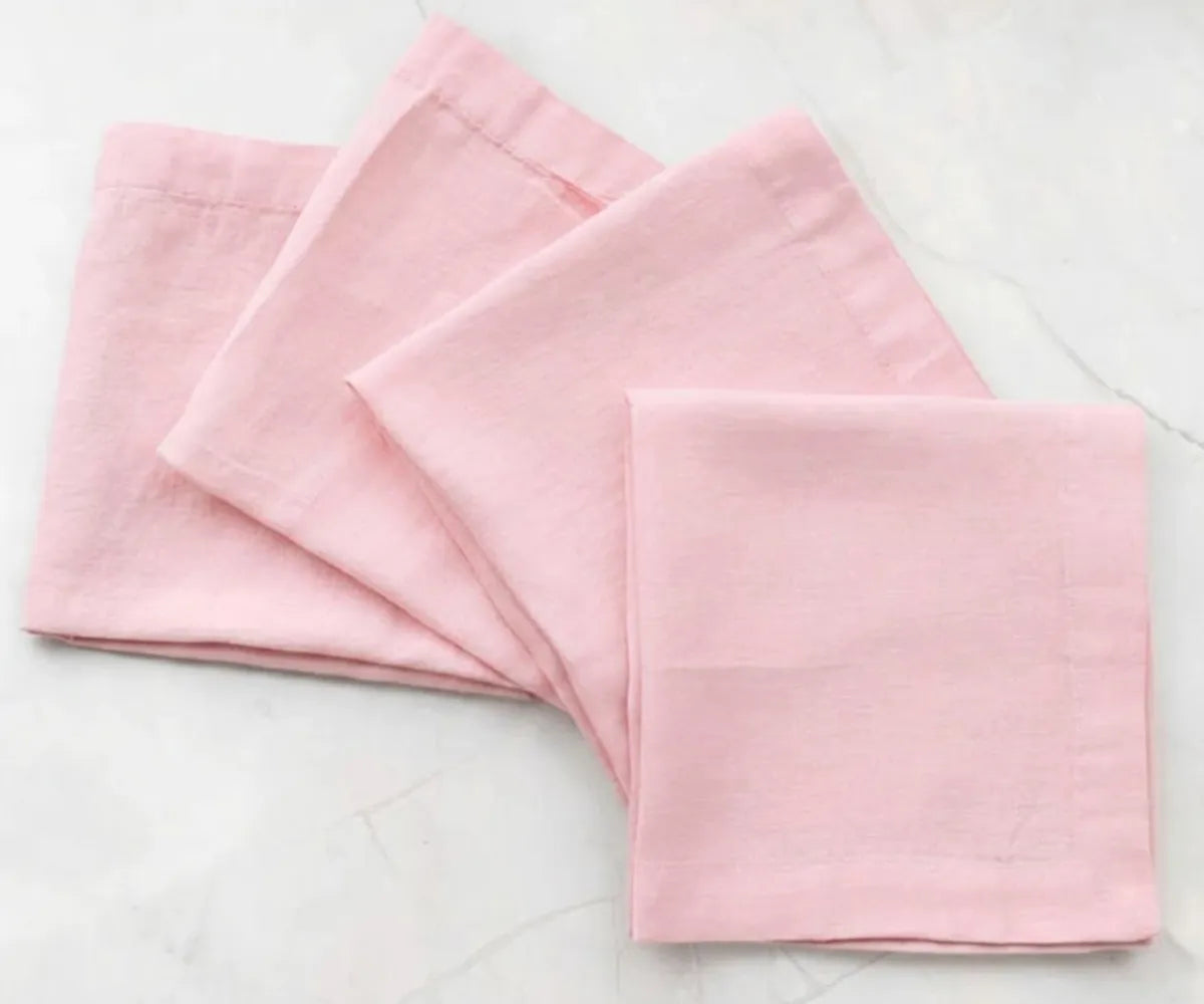 Eco-friendly reusable dining napkins crafted from a premium cotton and linen fabric blend