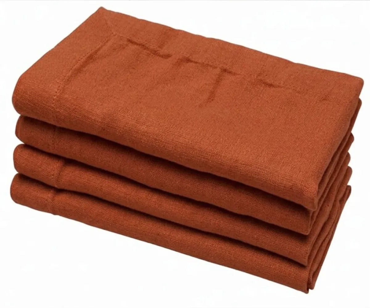 Premium reusable table napkins with linen-inspired texture for upscale dining presentations