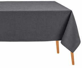 Grey cotton linen blend rectangular tablecloth Neutral linen tablecloth for dining table