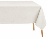 Ivory rectangular tablecloth for dining room Cotton linen farmhouse tablecloth for everyday dining