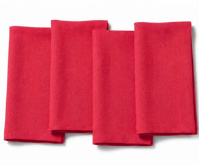 Maroon Hotel Dinner Napkins, Reusable Cotton Cloth Napkins for Holiday and Formal Table Settings.