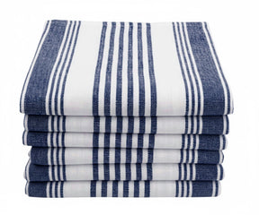 Tea towels for kitchen made from soft striped cotton fabric
