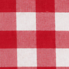 Round plaid Christmas tree skirt made from 100% cotton, designed to add a decorative finish around the base of the Christmas tree