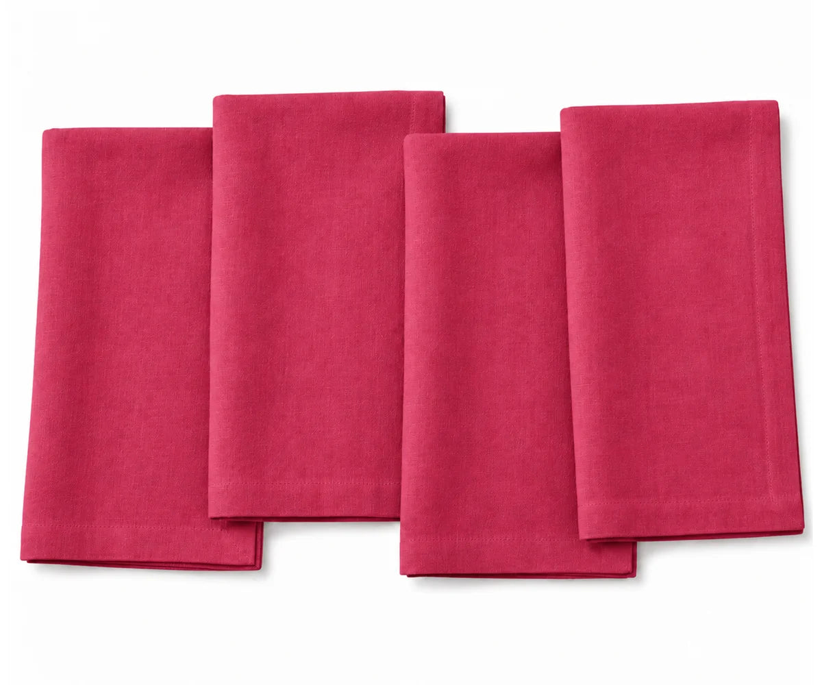 Pink cotton napkins, 100% cotton dinner napkins for weddings, parties, and stylish table décor.