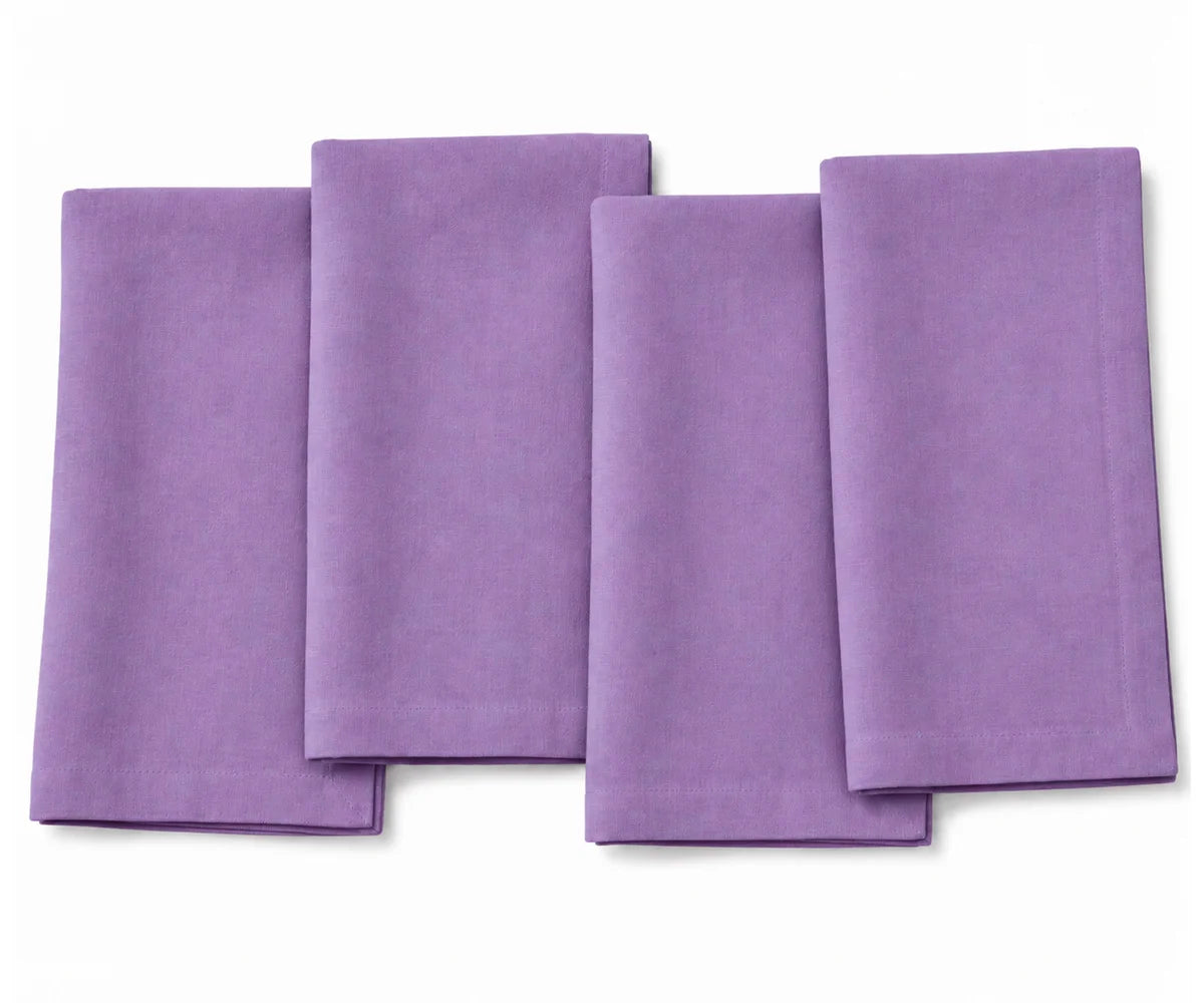 Purple cloth napkins, reusable cotton wedding napkins for receptions, restaurants, and special events.