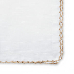 cotton napkin with decorative embroidery for table settings