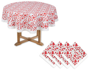 Floral Fabric Tablecloths and Napkin
