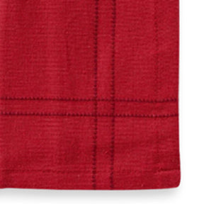 Red pearl embroidered cotton dinner napkins, reusable cloth napkins with elegant embroidery napkins