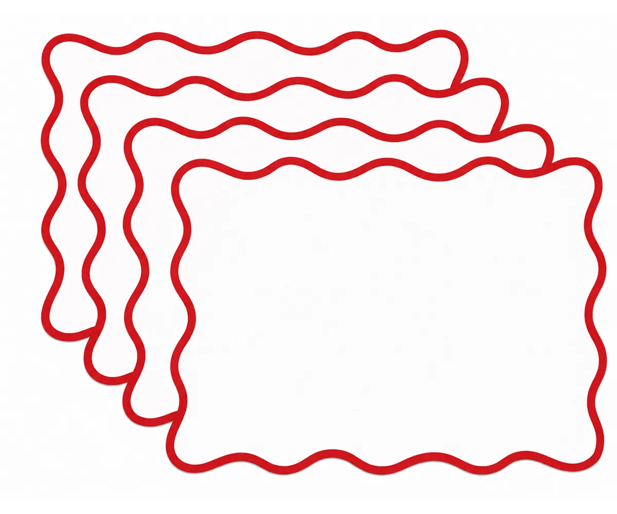 Scalloped edge dinner placemat crafted from 100% cotton for stylish table décor