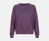 Women’s purple cotton sweatshirt with relaxed fit, soft casual sweatshirt for comfortable everyday wear