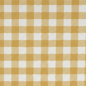 A close-up of a yellow and white gingham checkered fabric pattern.