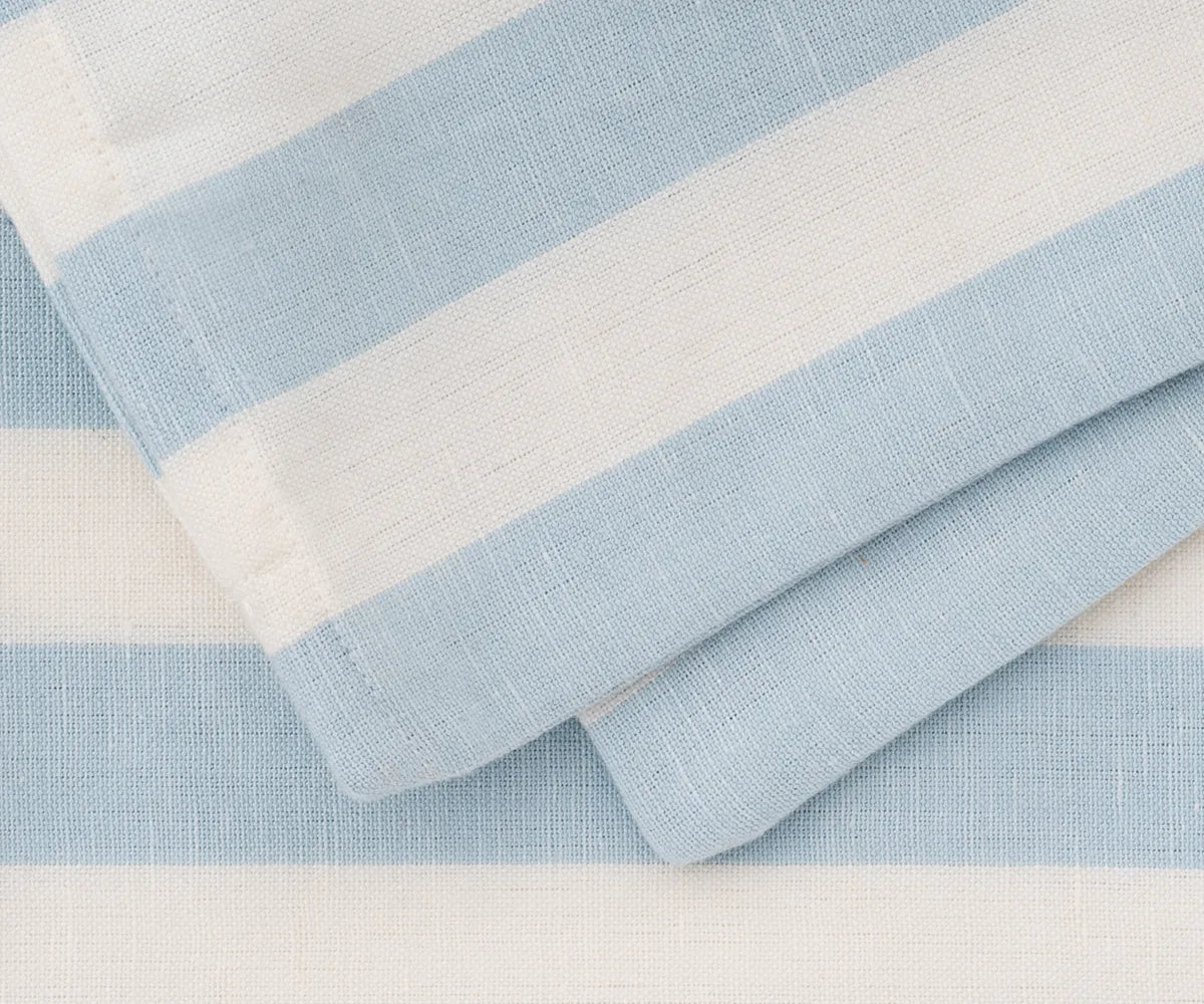 Soft and breathable cotton linen blue cushion cover