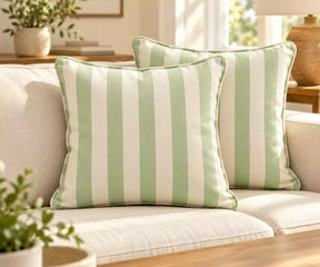 Cotton Striped Cushion Cover - Square, Removable