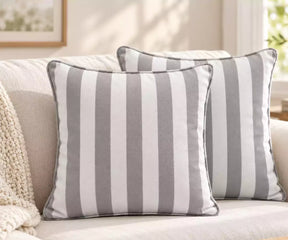 Cotton Striped Cushion Cover - Square, Removable