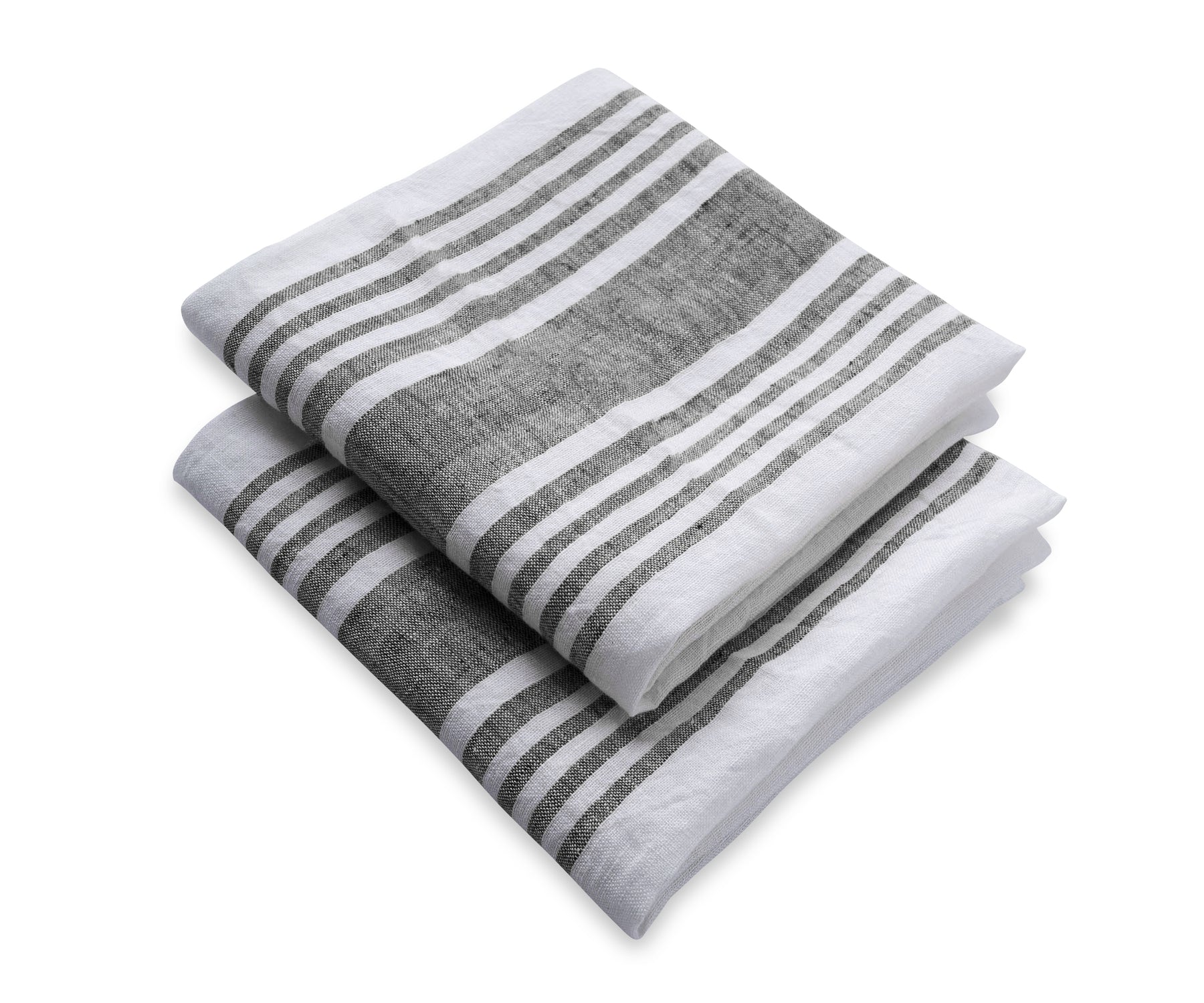 Cuisine Stripe Grey Organic Cotton Dish Towels, Set of 2 + Reviews