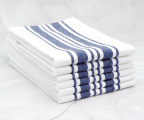 blue napkins made of soft cotton fabric for a charming table setting.