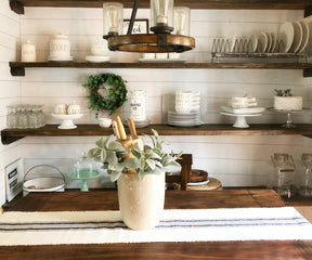 Transform your dining room with a country-style runner, featuring classic stripes.