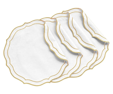 curve embroidery placemat
